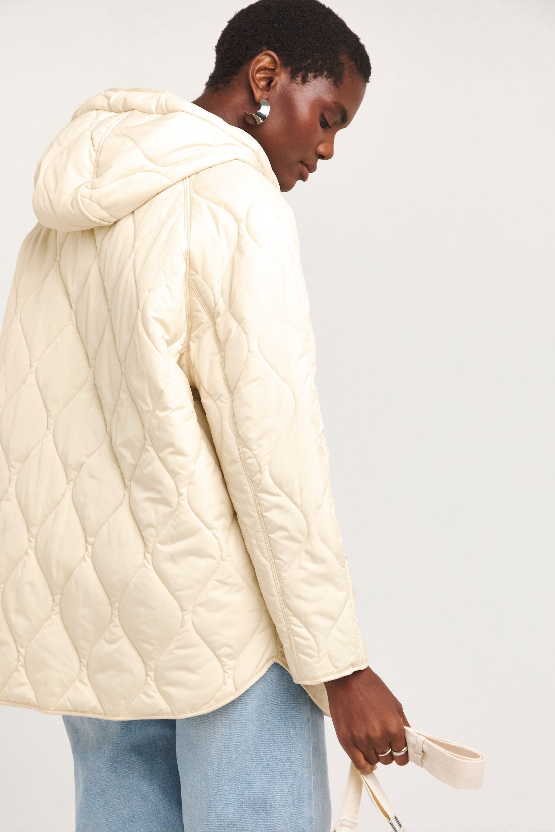 Buy JD Williams Cream Short Quilted Coat from the Next UK online shop