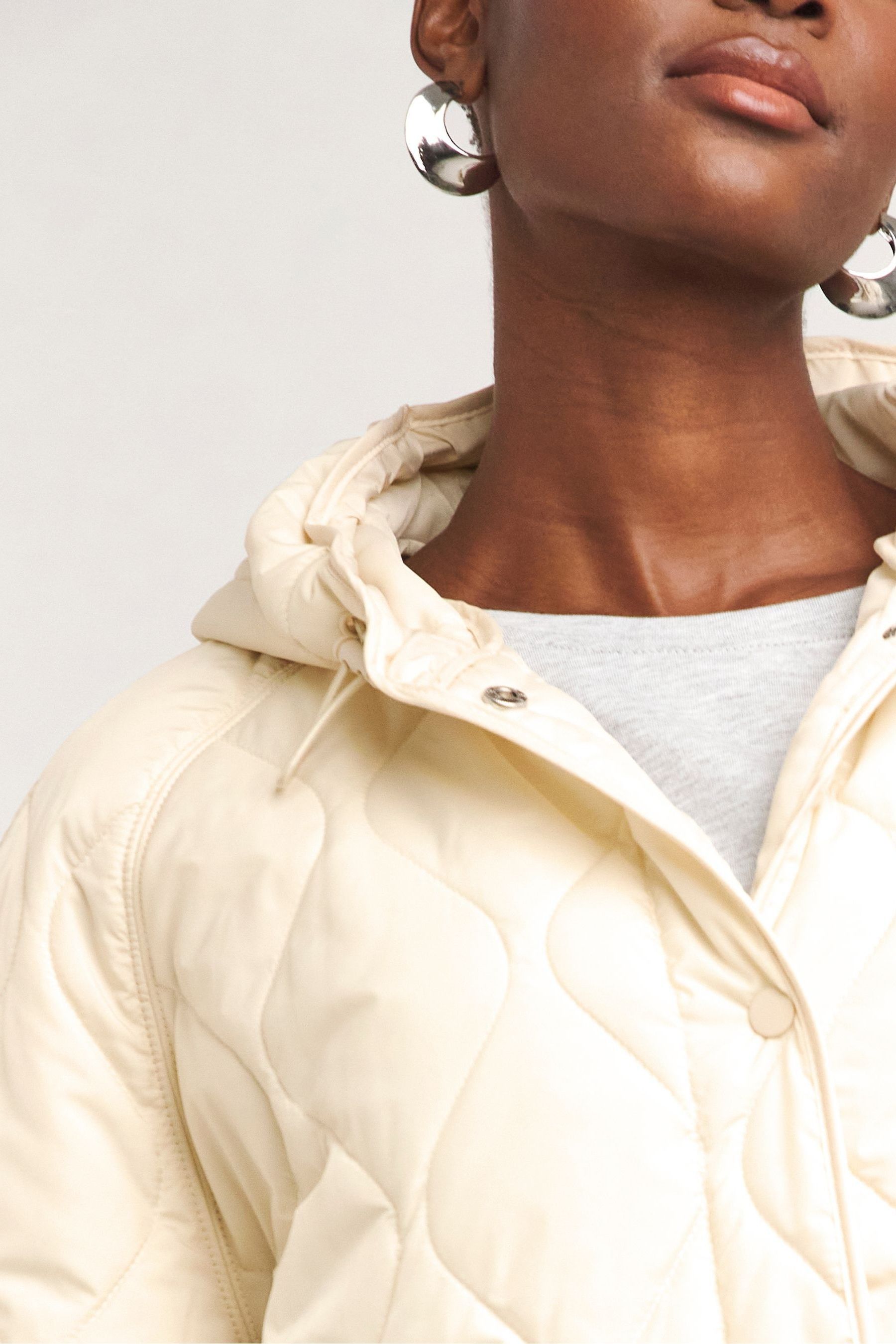Buy JD Williams Cream Short Quilted Coat from the Next UK online shop
