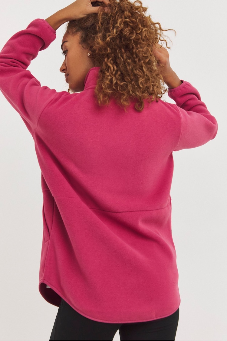 JD Williams Pink Half Zip Fleece - Image 2 of 4