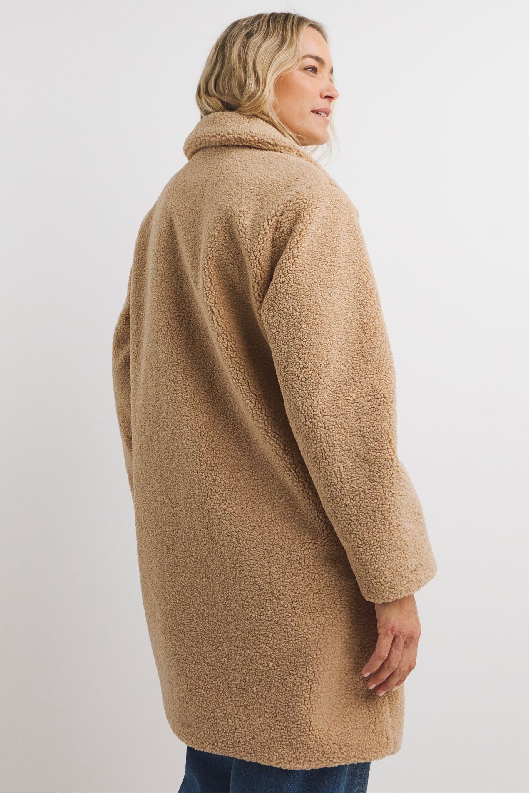 Buy JD Williams Natural Collared Duffle Teddy Mid Length Coat from the Next UK online shop