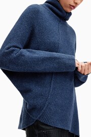 AllSaints Blue Lock Roll Neck Jumper - Image 5 of 8