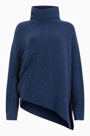 AllSaints Blue Lock Roll Neck Jumper - Image 8 of 8