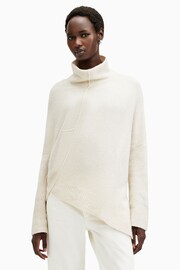 AllSaints White Lock Roll Neck Jumper - Image 5 of 8