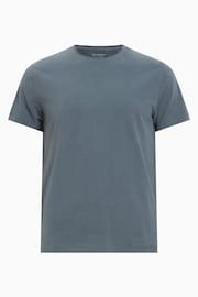 AllSaints Blue Bodega Short Sleeve Crew T-Shirt - Image 6 of 6