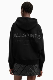 AllSaints Black Talon Undrgrnd Hoodie - Image 8 of 9