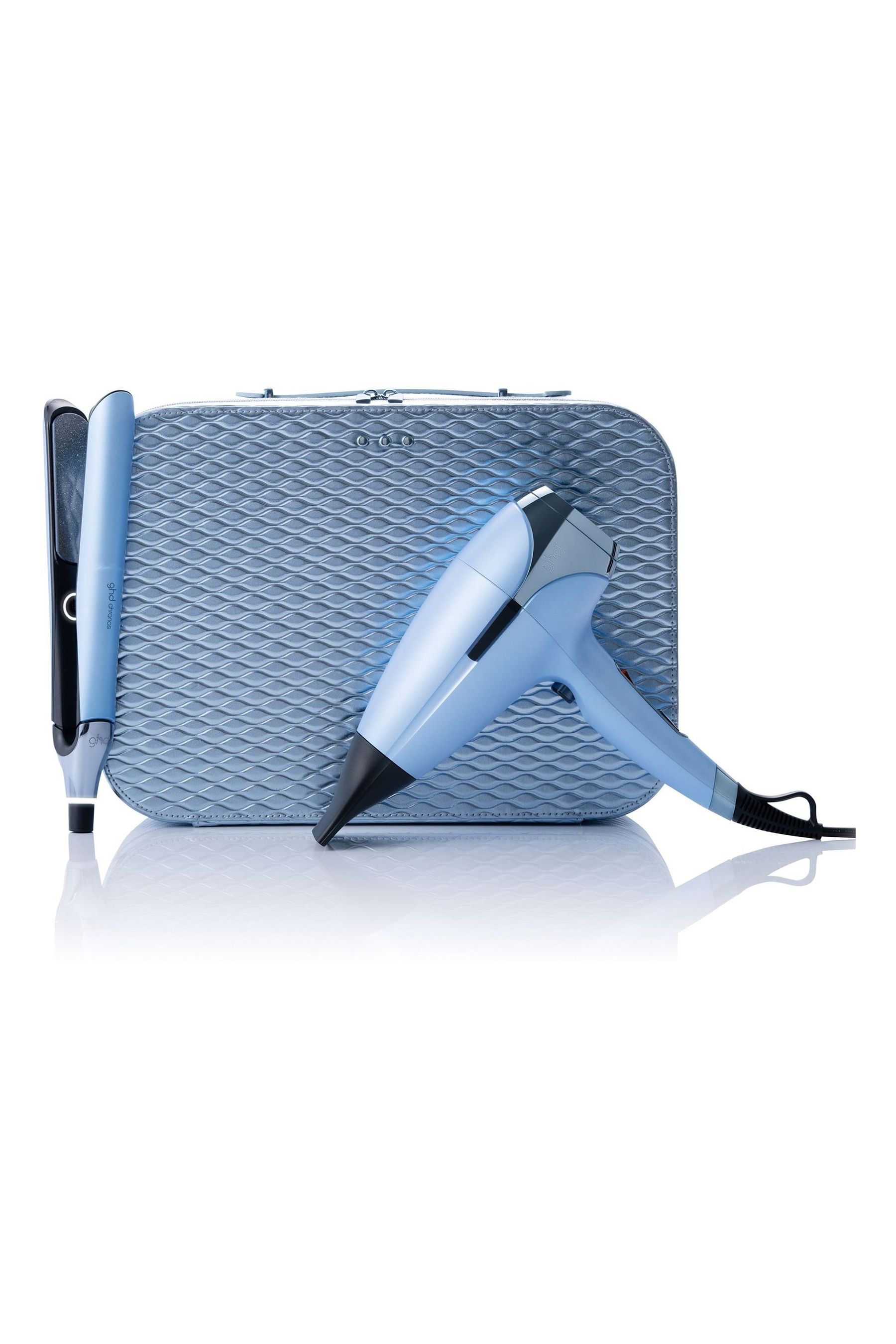 Ghd hair straighteners and hairdryer set best sale