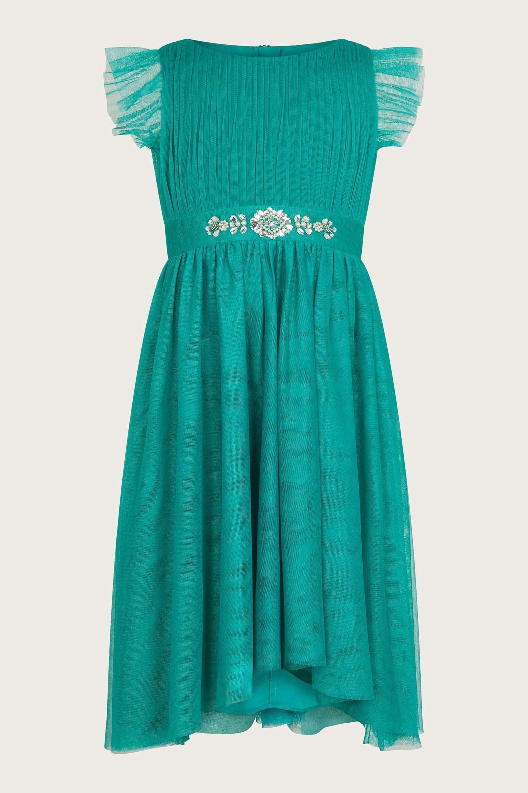 Monsoon Green Penelope Belt Dress