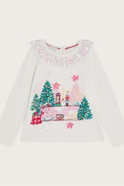 Monsoon Long Sleeve Christmas In London Top - Image 1 de 2