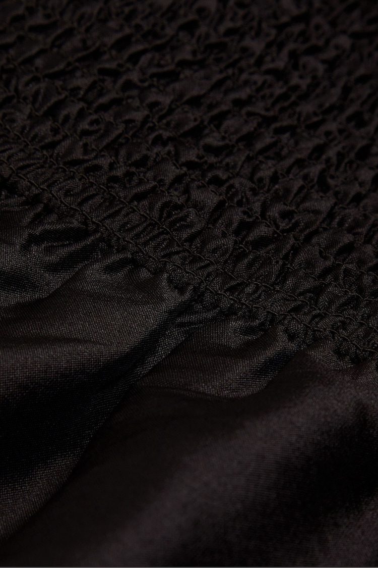 Monsoon Black Clariska Smocked Taffeta Prom Dress - Image 3 of 3