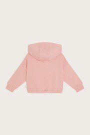 Monsoon Pink 100% Cotton World Peace Cropped Hoodie - Image 2 of 3