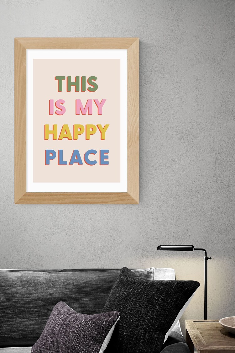 East End Prints Oak This Is My Happy Place Wall Art by Studio Eleni - Image 1 of 3