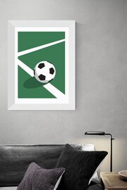 East End Prints White Football Framed Print Wall Art by Rocket Jack - Image 1 of 3