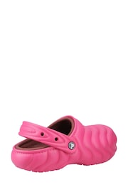 Crocs Pink Classic Lined Overpuff Clogs - Image 3 of 4