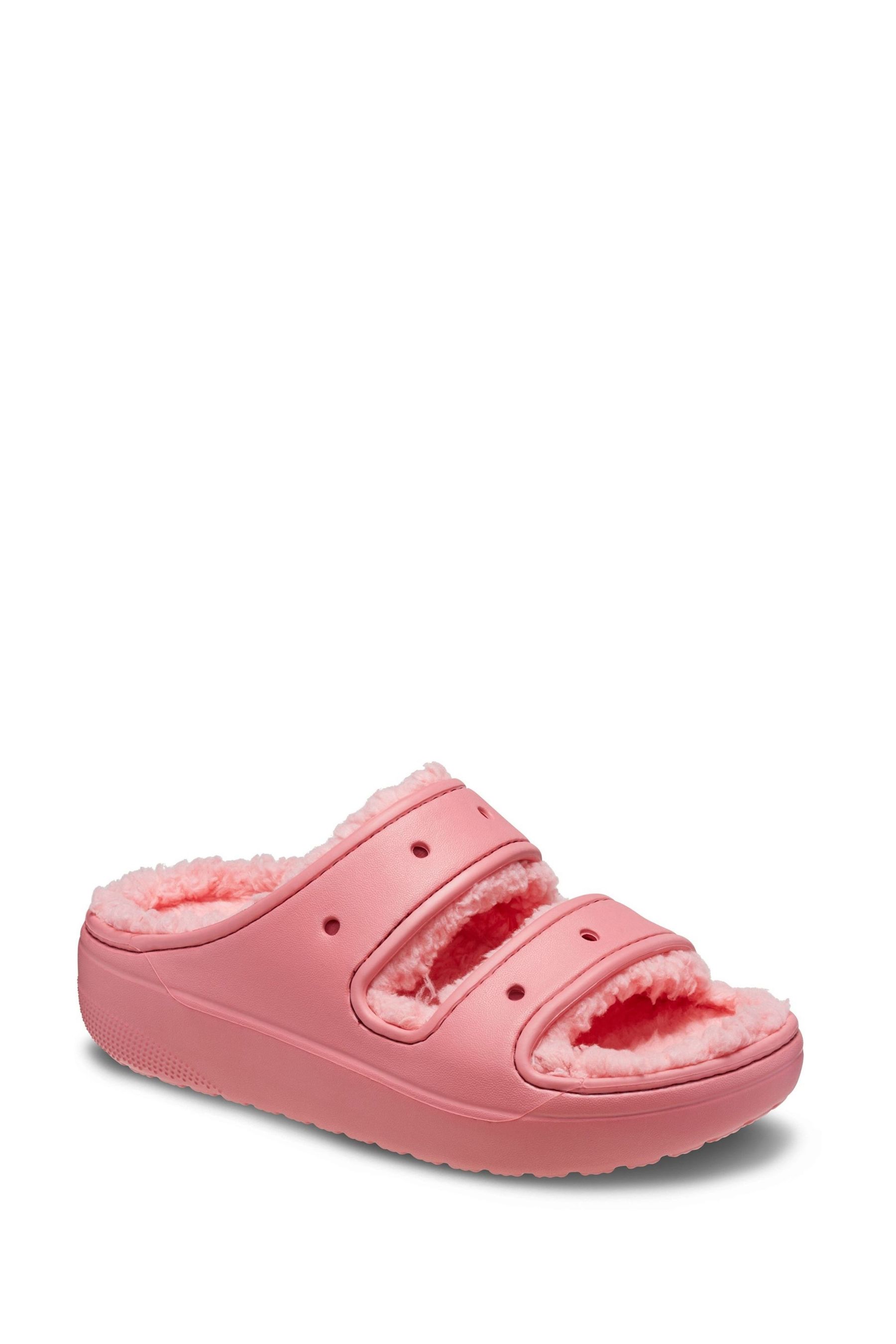 Fuzzy light pink crocs sale