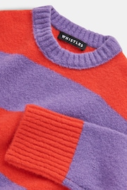 Whistles Red Kids Stripe Knitted Jumper - Image 3 of 3