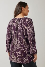 Evans Red Geometric Print Boho Blouse - Image 3 of 5