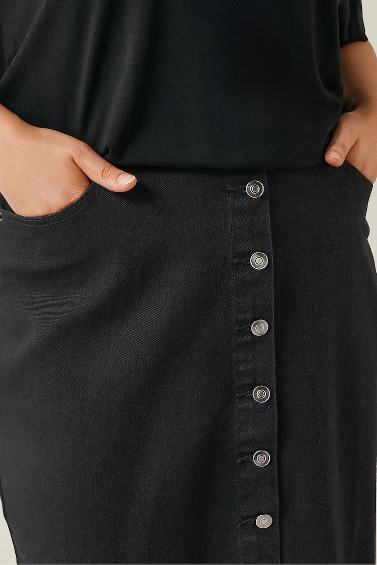 Evans Blue Button Through Skirt - Image 4 of 4