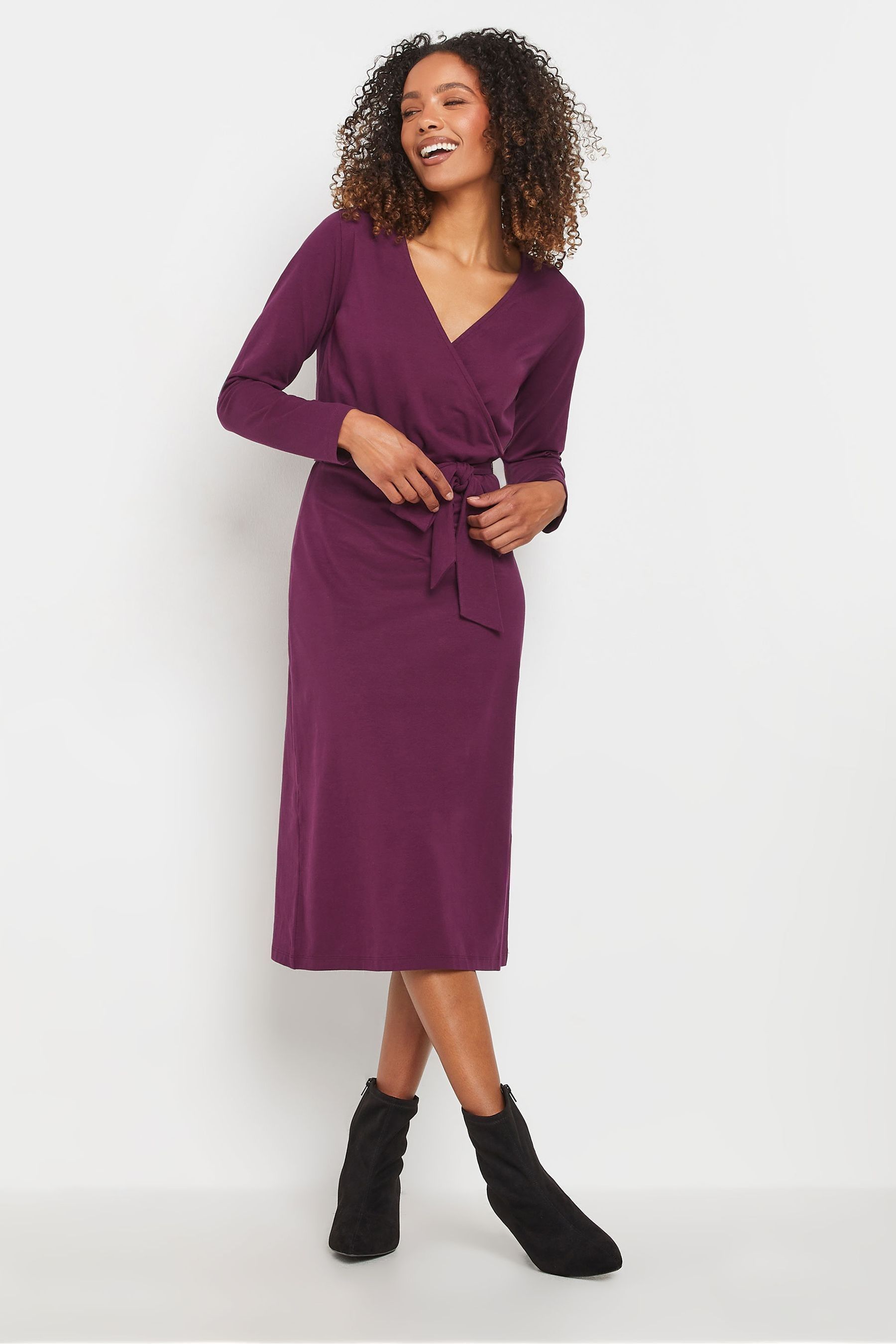 Plain wrap dress 2025