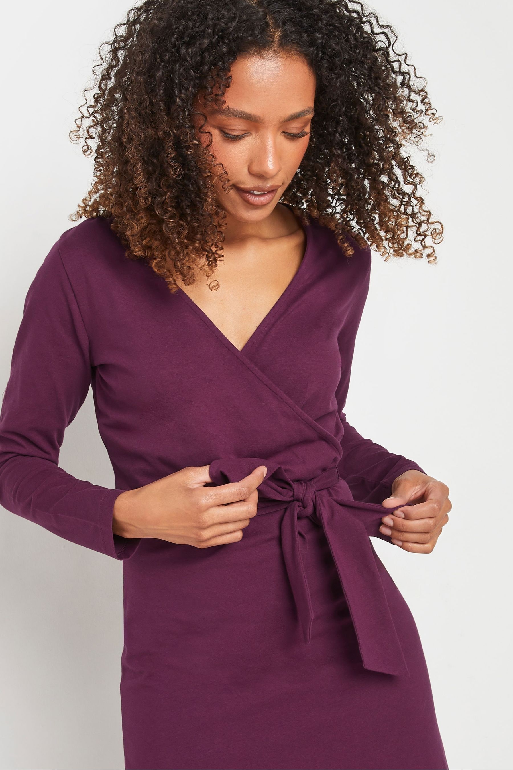 Buy M Co Purple Plain Wrap Dress from the Next UK online shop