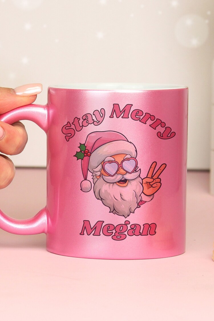 Personalised Stay Merry Christmas Mug by PMC - Image 1 of 3