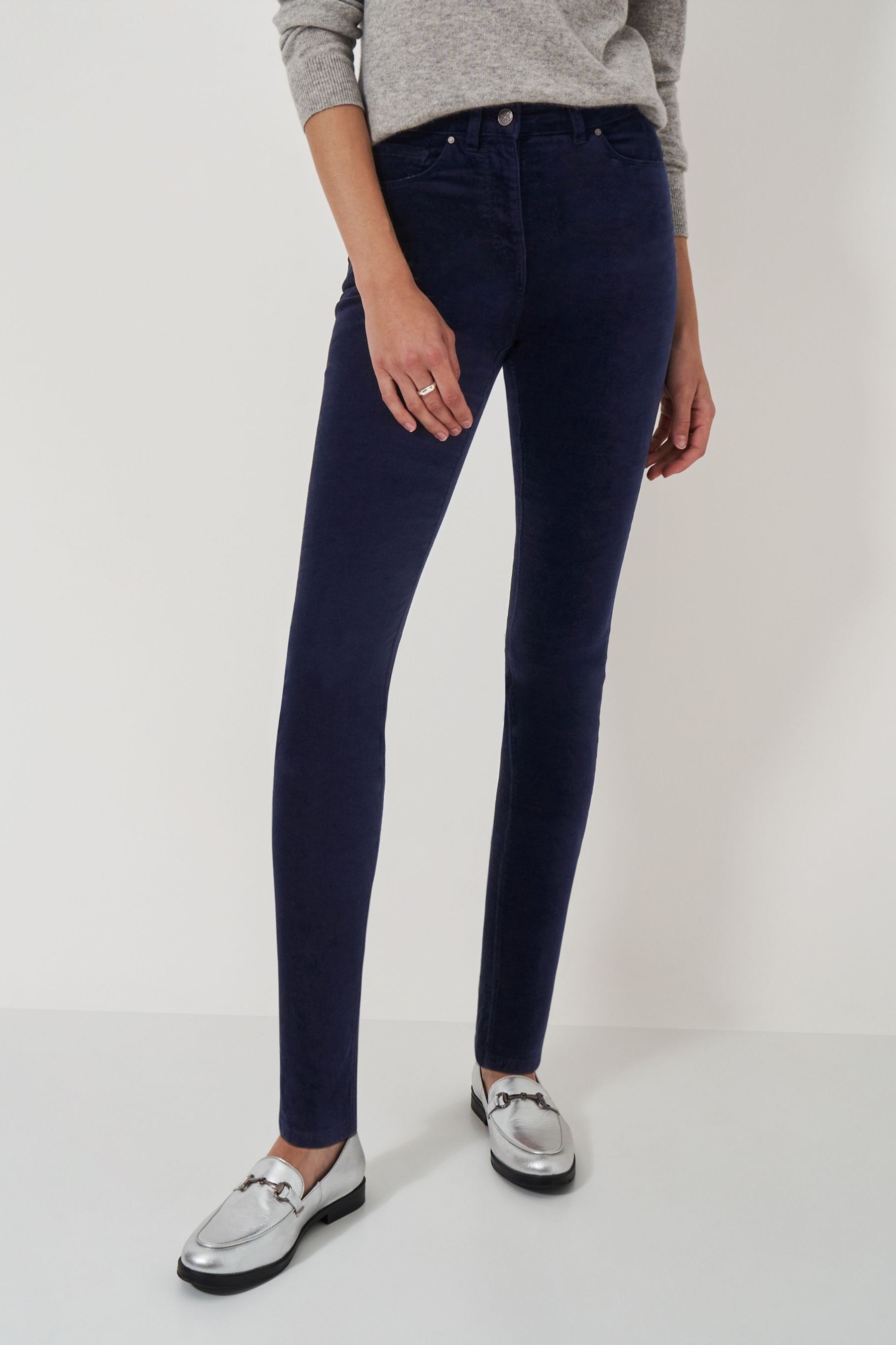 Velvet skinny trousers uk top