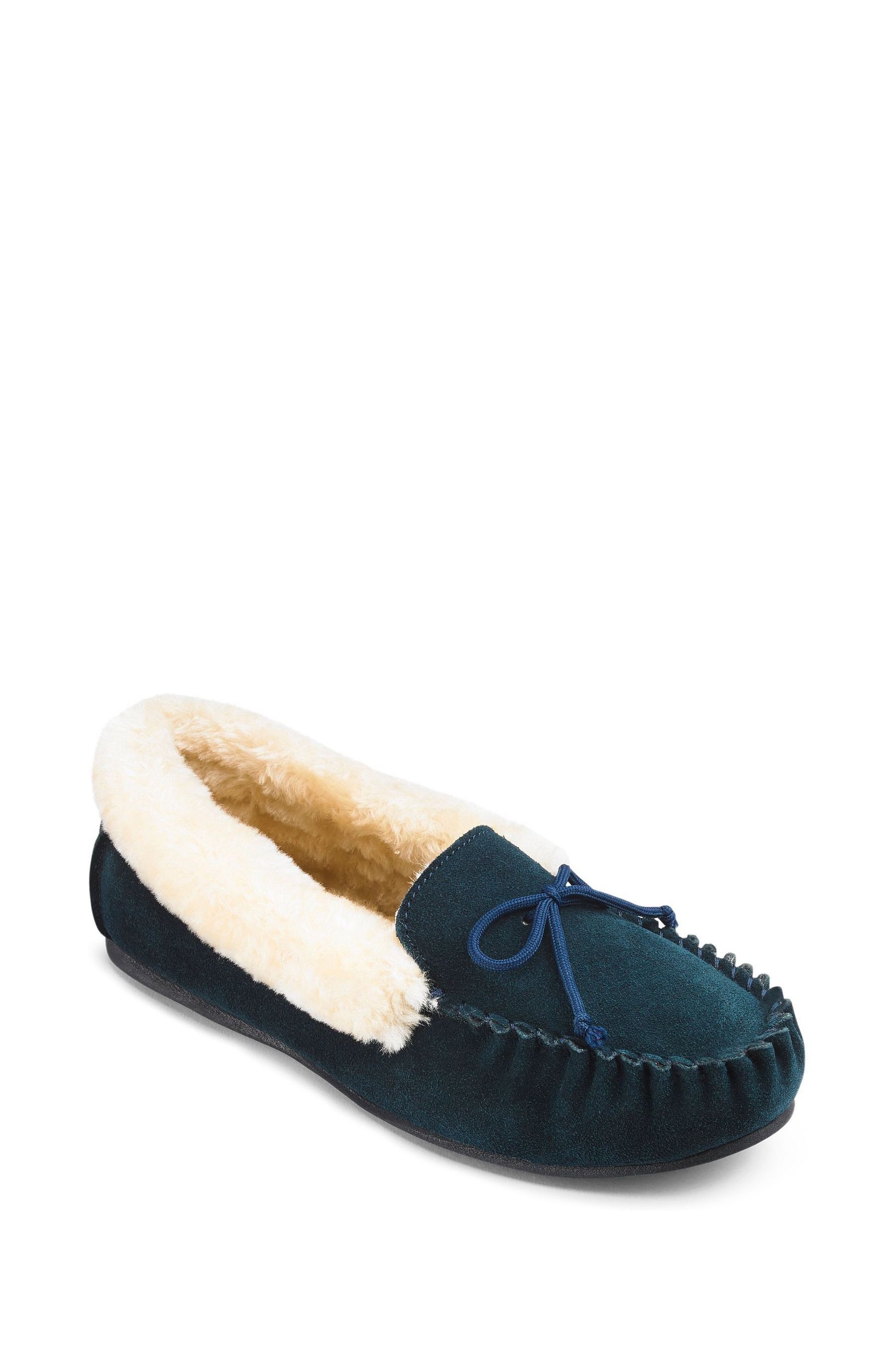 Extra wide moccasin slippers discount