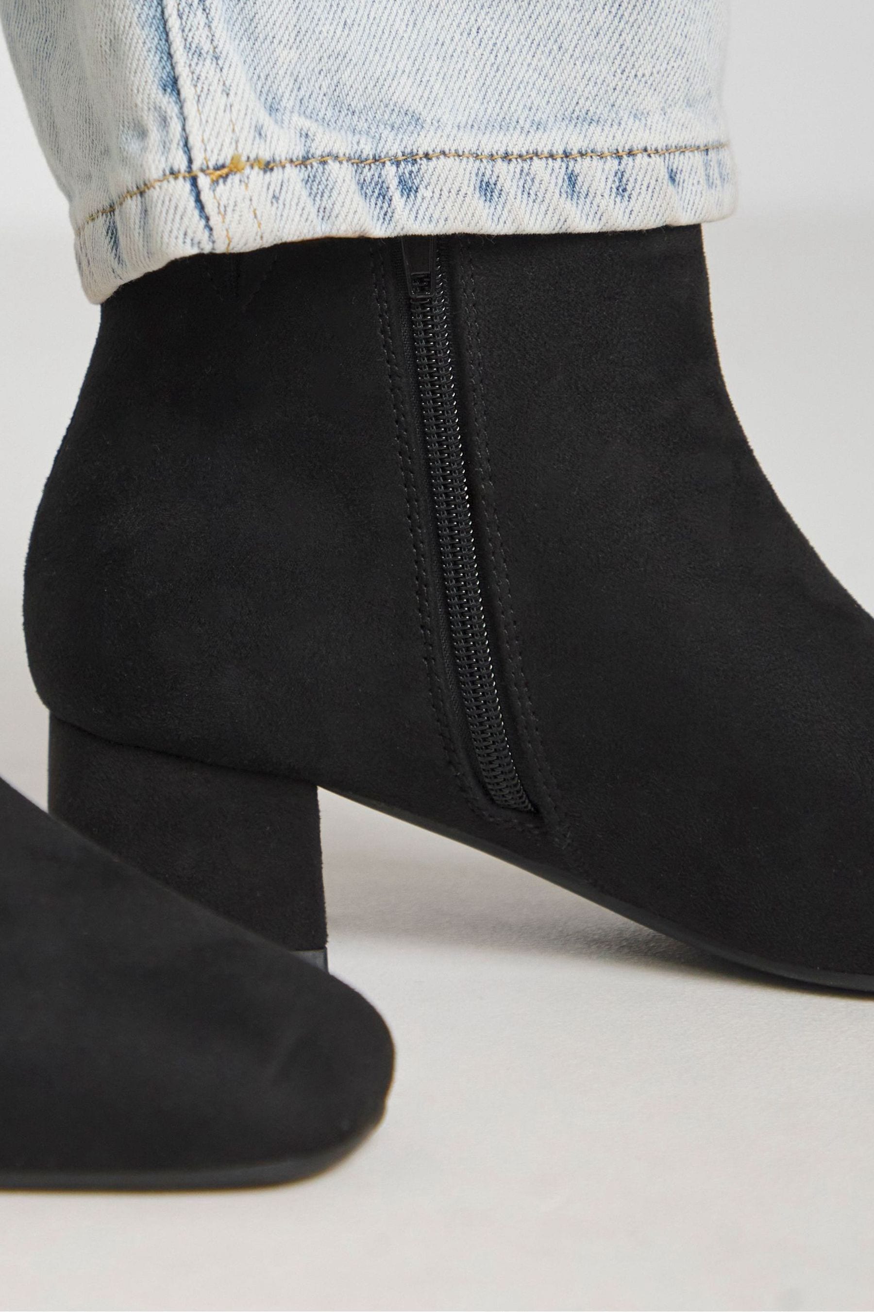 Buy JD Williams Black Low Block Heel Ankle Boots In Wide Fit from the Next UK online shop