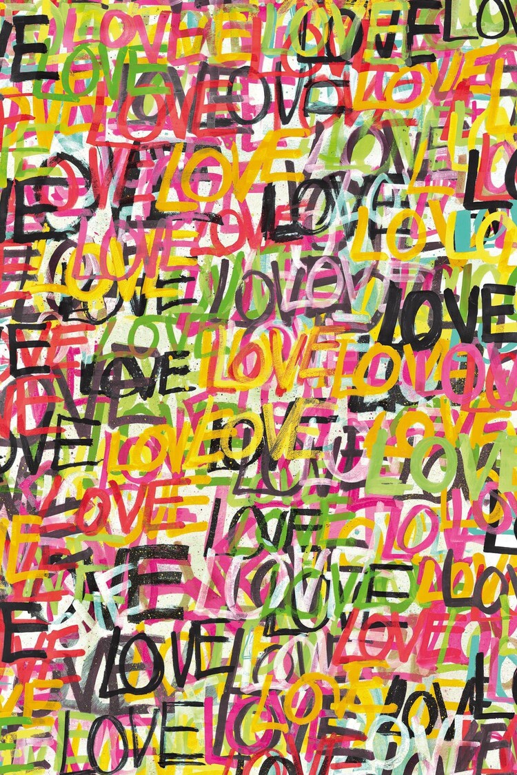 Buy Oh Popsi Multi Riot Love Scribble A4 Wallpaper Sample from the Next