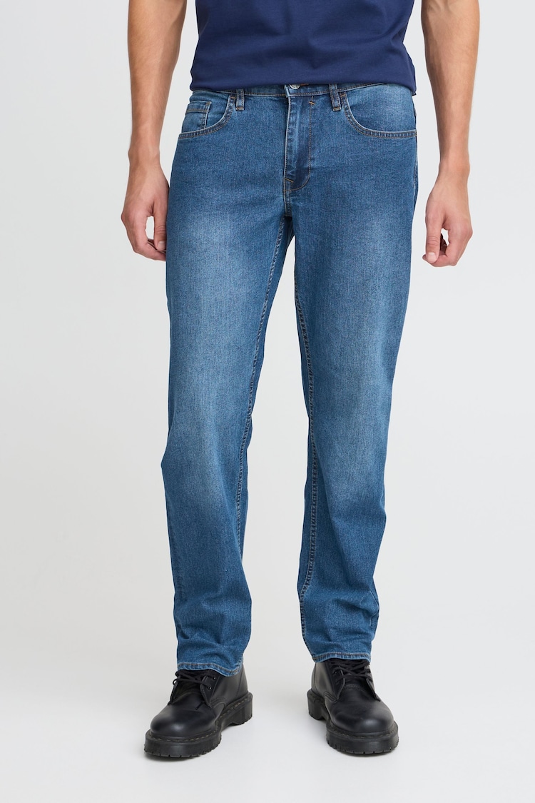 Blend Blue Straight Fit Stretch Mid Denim Jeans Deja - Image 1 of 5