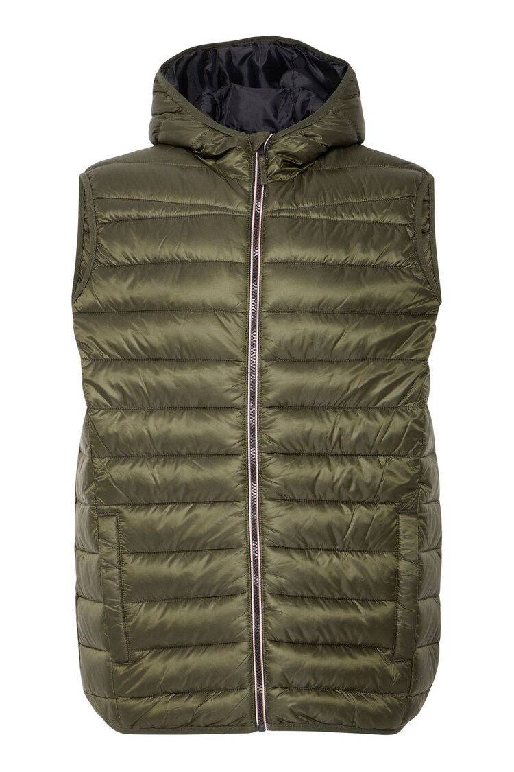 Blend Khaki Green Coat Hooded Gilet - Image 5 of 5