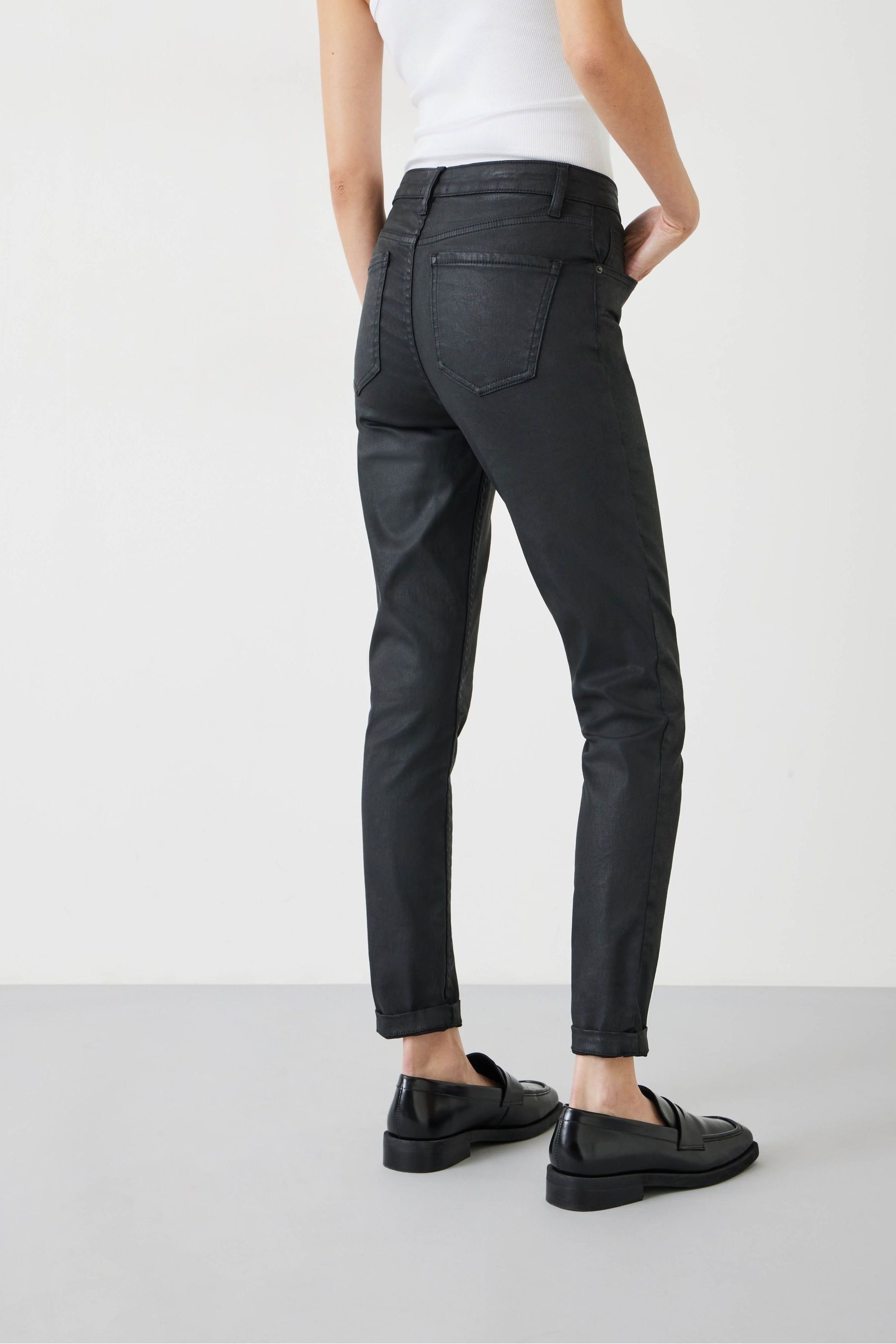 Next black coated jeans deals