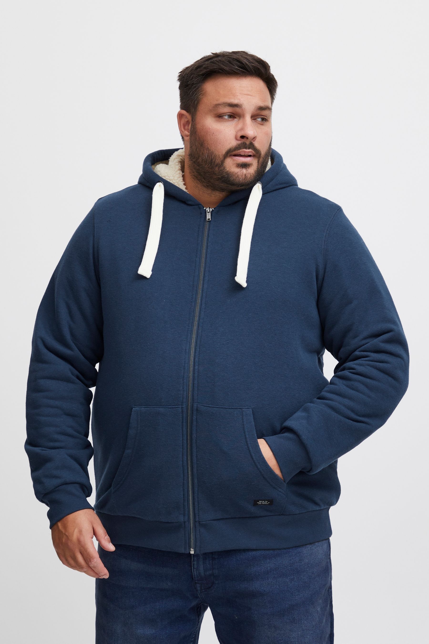 Buy Blend Big Tall Blue Fleece Lined Hooded Sweater from the Next UK online shop