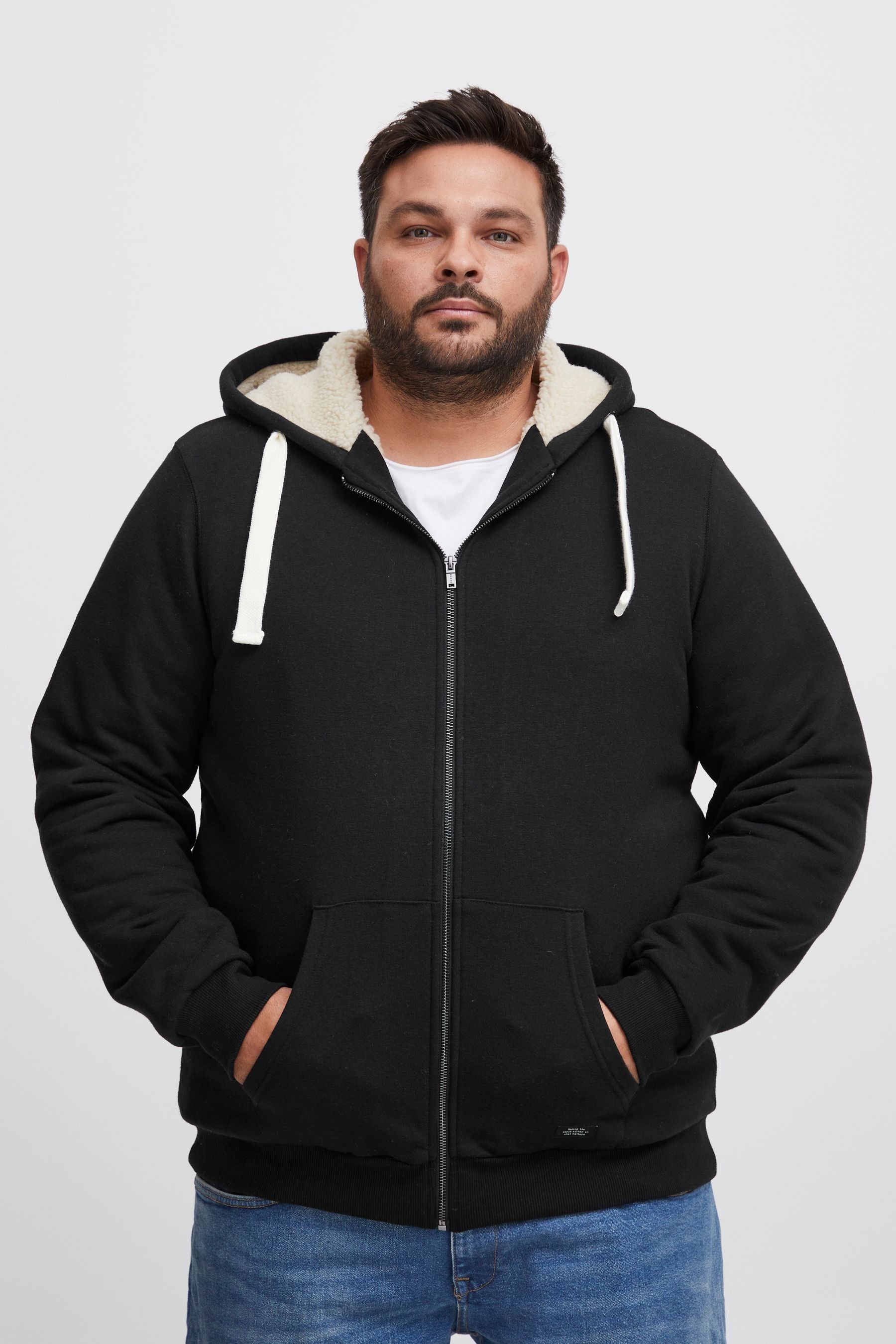Buy Blend Big Tall Black Fleece Lined Hooded Sweater from the Next UK online shop