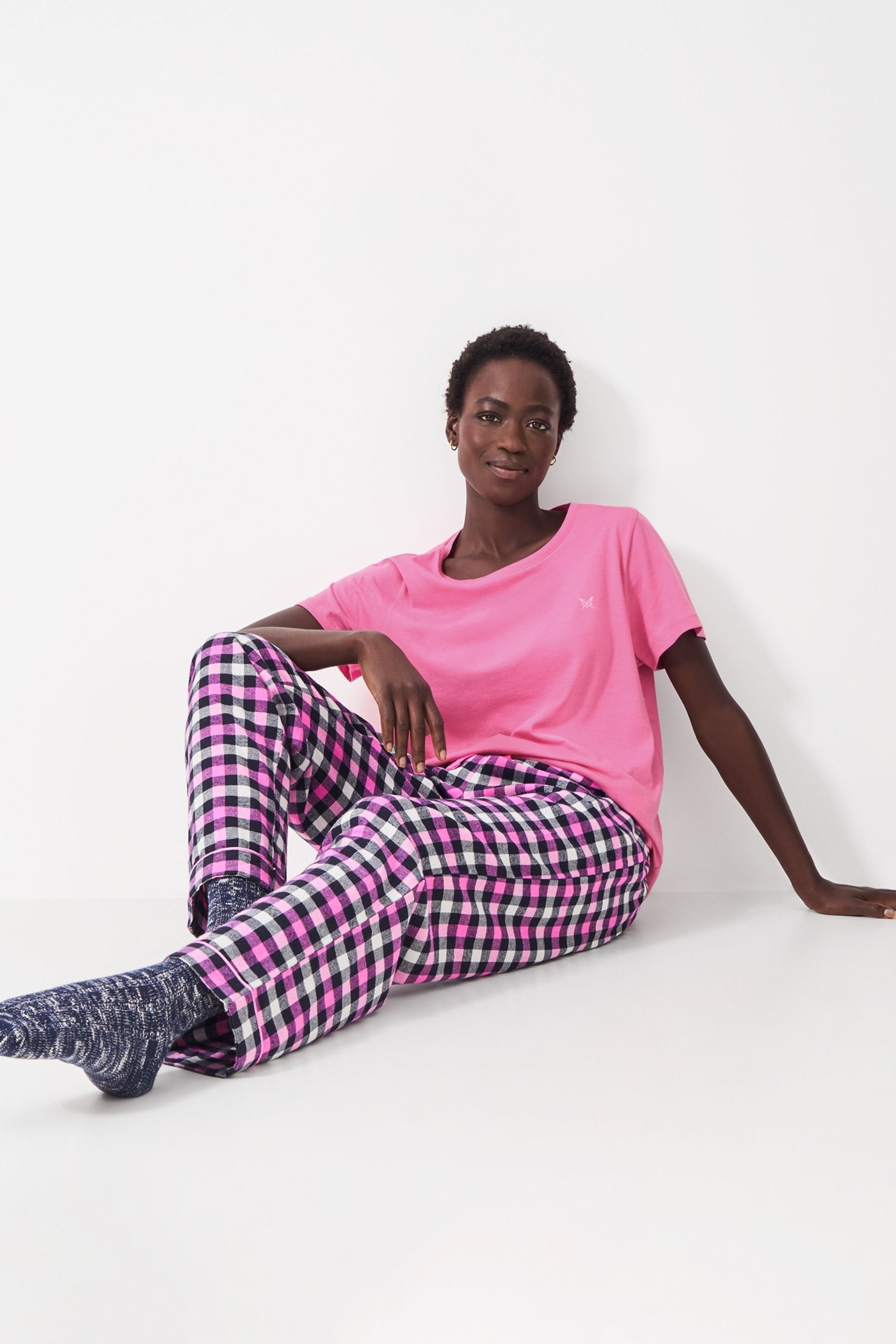 Buy Crew Clothing Company Pink Jersey And Flannel 100 Cotton Pyjamas Set from Next Malta
