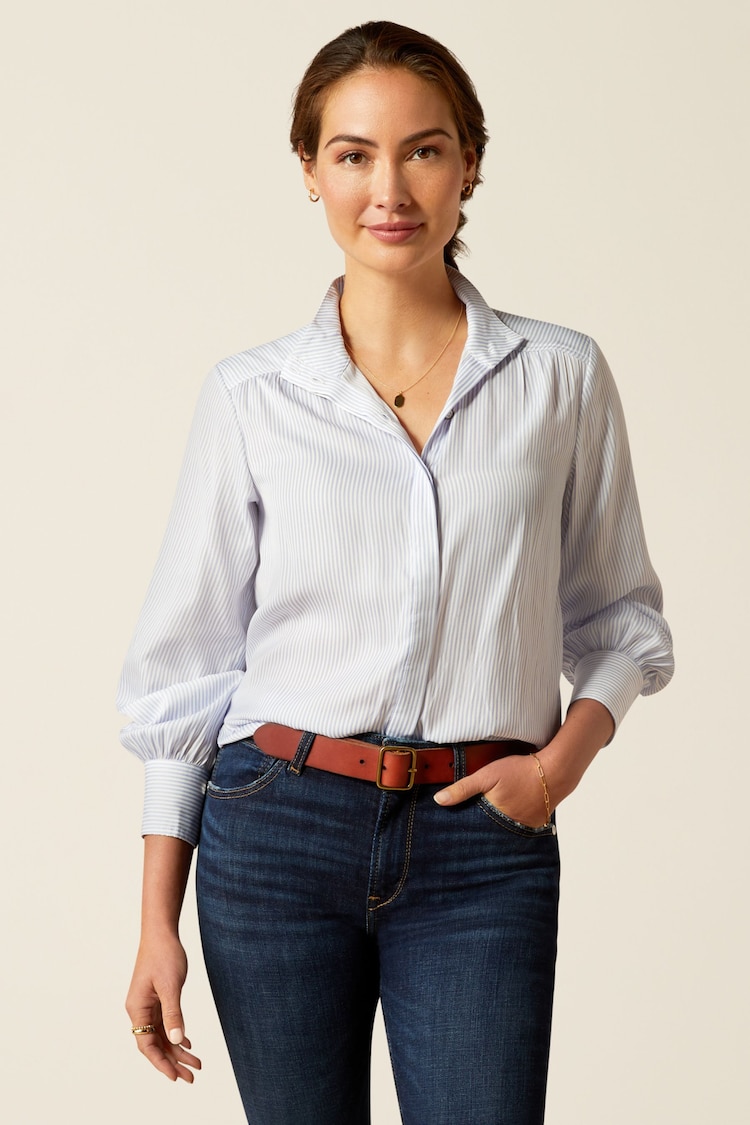 Ariat Blue Charolais Long Sleeve Shirt - Image 1 of 4