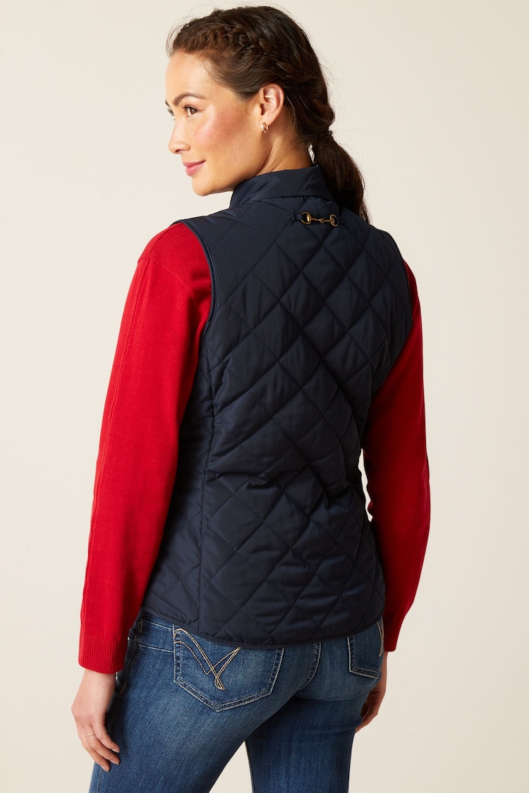 Ariat Blue Woodside Quilted Gilet - Image 2 of 5