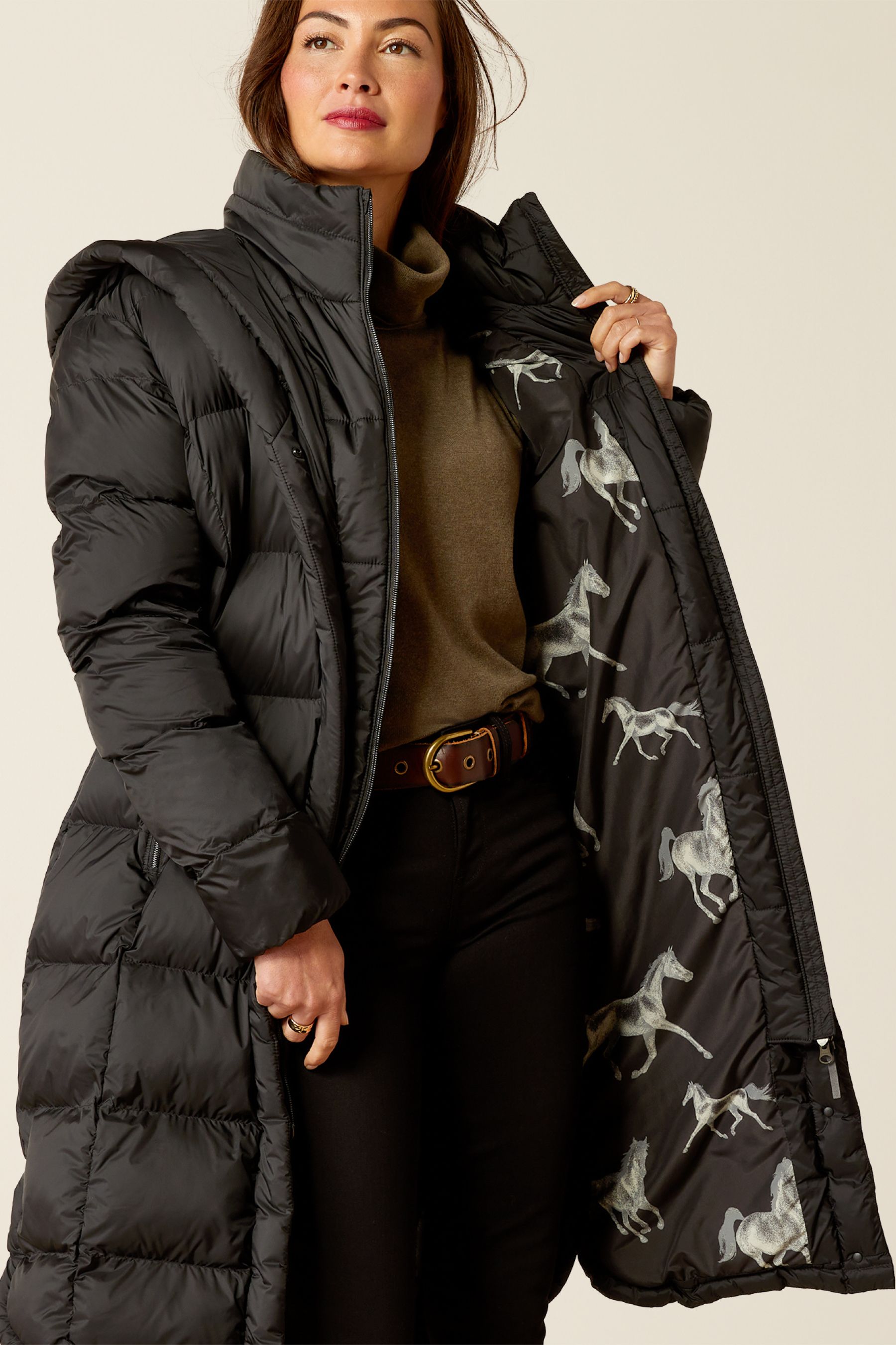 Long insulated coat deals