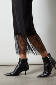 Ro&Zo Black Crepe Lace Trim Skirt - Image 3 of 4