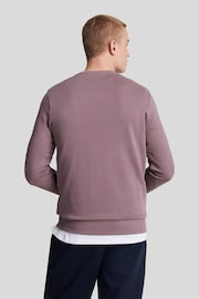 Lyle & Scott Purple Crew Neck 100% Cotton Sweatshirt - Image 3 of 5