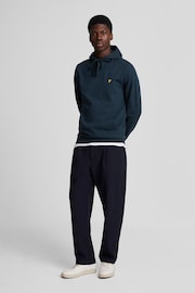 Lyle & Scott Blue Interlock Hoodie - Image 3 of 5