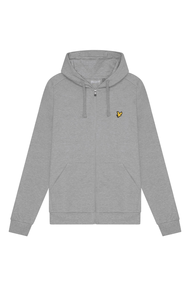 Lyle & Scott Grey Full-Zip 100% Cotton Hoodie - Image 5 of 5