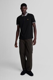 Lyle & Scott Black 100% Cotton Branded Tipped Polo Shirt - Image 2 of 5