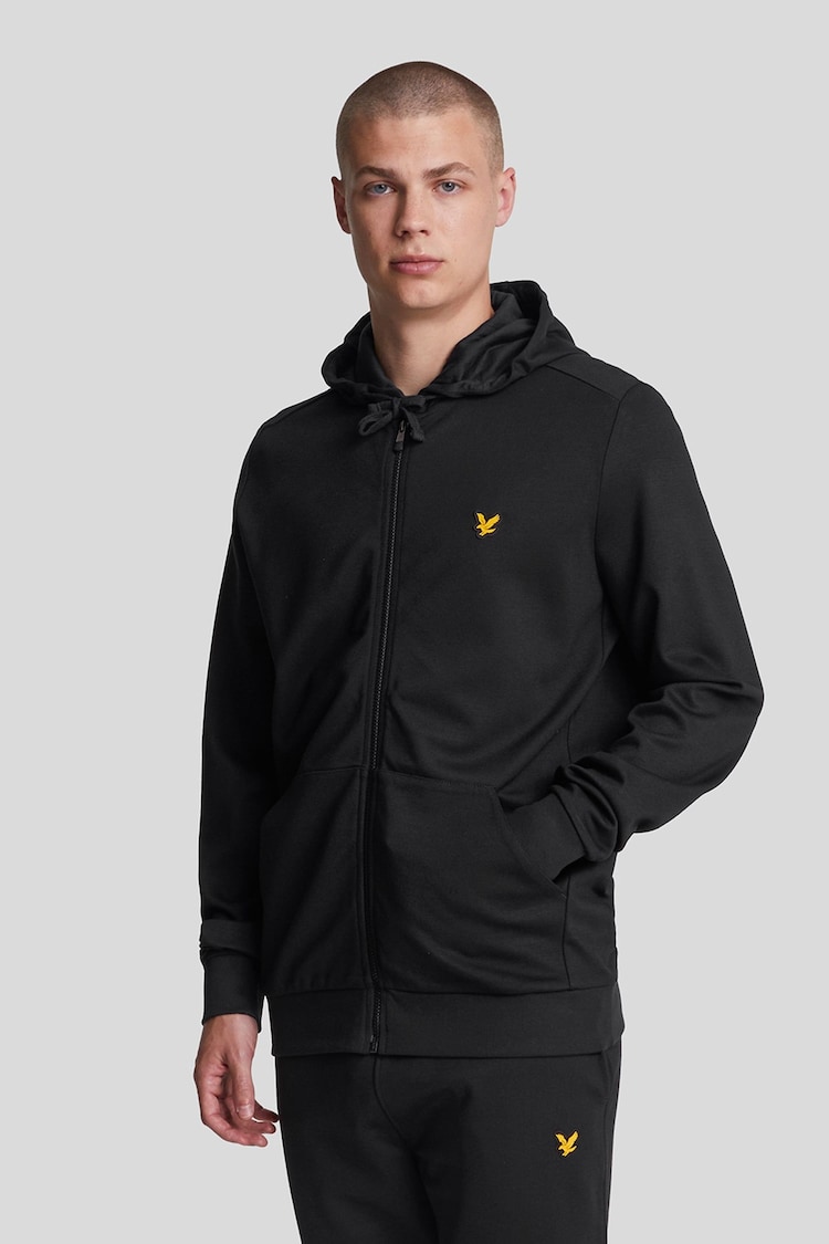 Lyle & Scott Black Full-Zip 100% Cotton Hoodie - Image 1 of 5