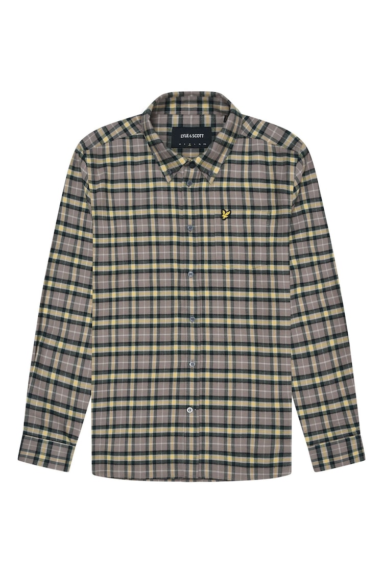 Lyle & Scott Natural Check Flannel Shirt - Image 5 of 5