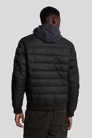 Lyle & Scott Black Funnel Neck Wadded Jacket - Image 2 of 5