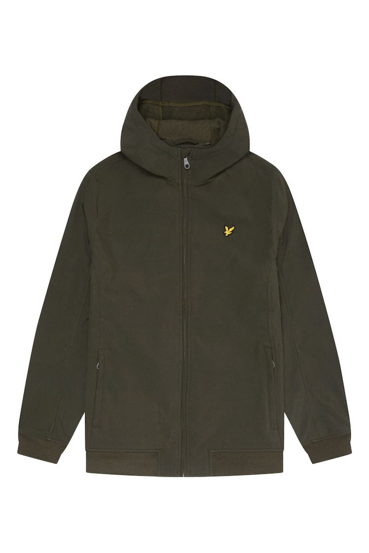 Lyle & Scott Green Fleece Back Softshell Jacket - Image 5 of 5