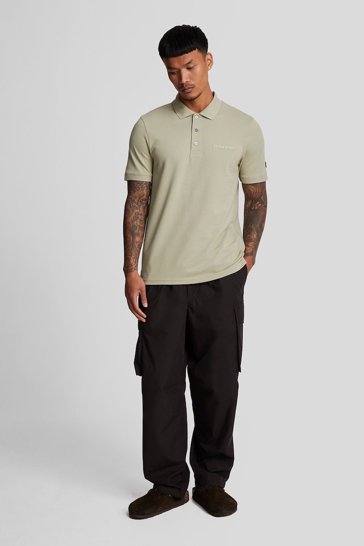 Lyle & Scott Natural Embroidered Polo Shirt - Image 2 of 5