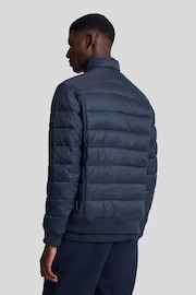 Lyle & Scott Blue Funnel Neck Wadded Jacket - Image 4 of 5