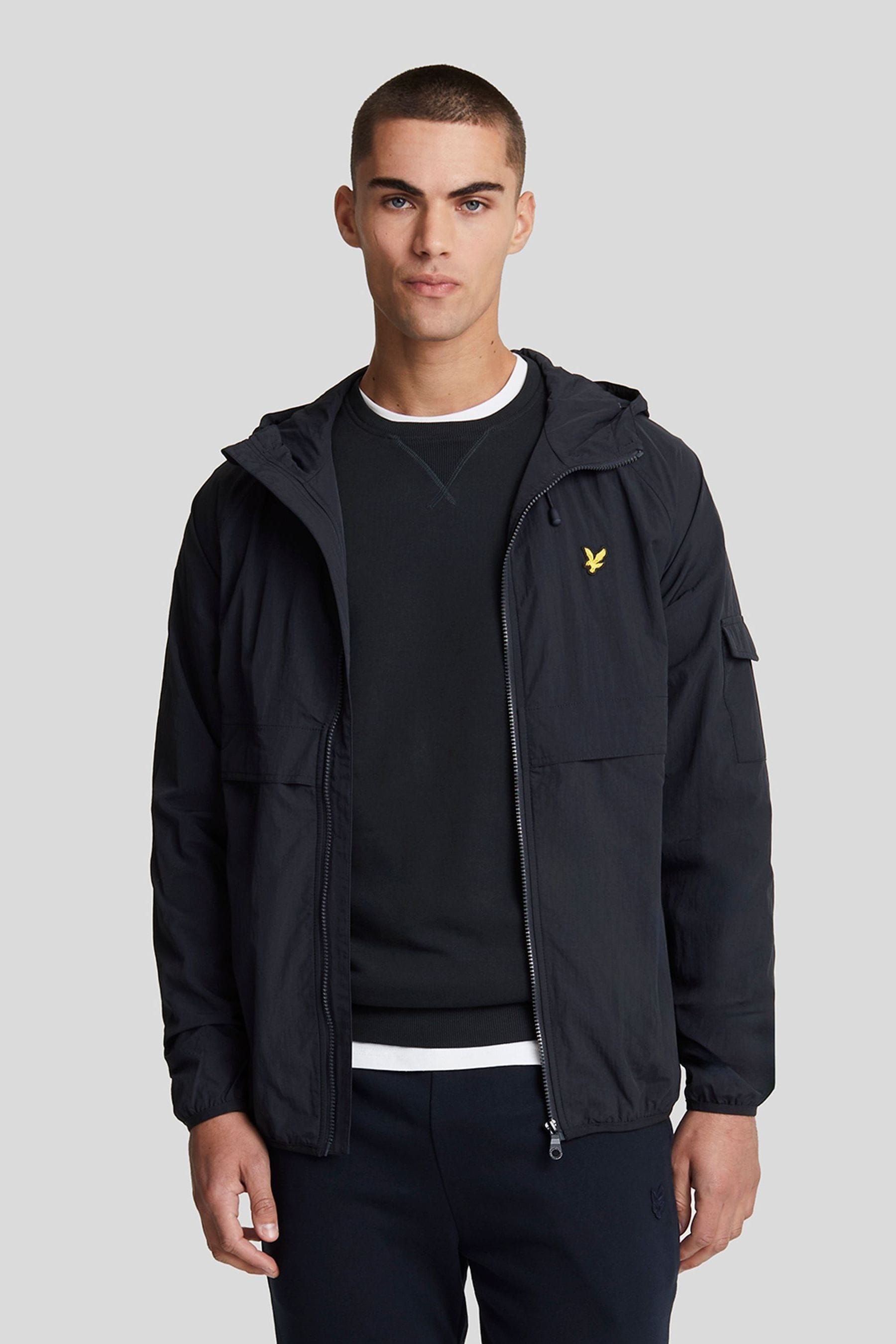 Buy Lyle Scott Blue Hooded Windbreaker Jacket from Next Ireland