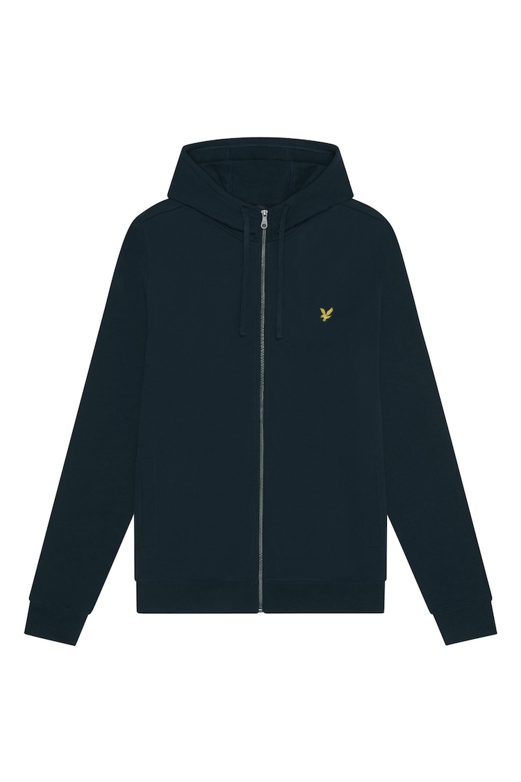 Lyle & Scott Blue Hybrid Zip Hoodie - Image 5 of 5